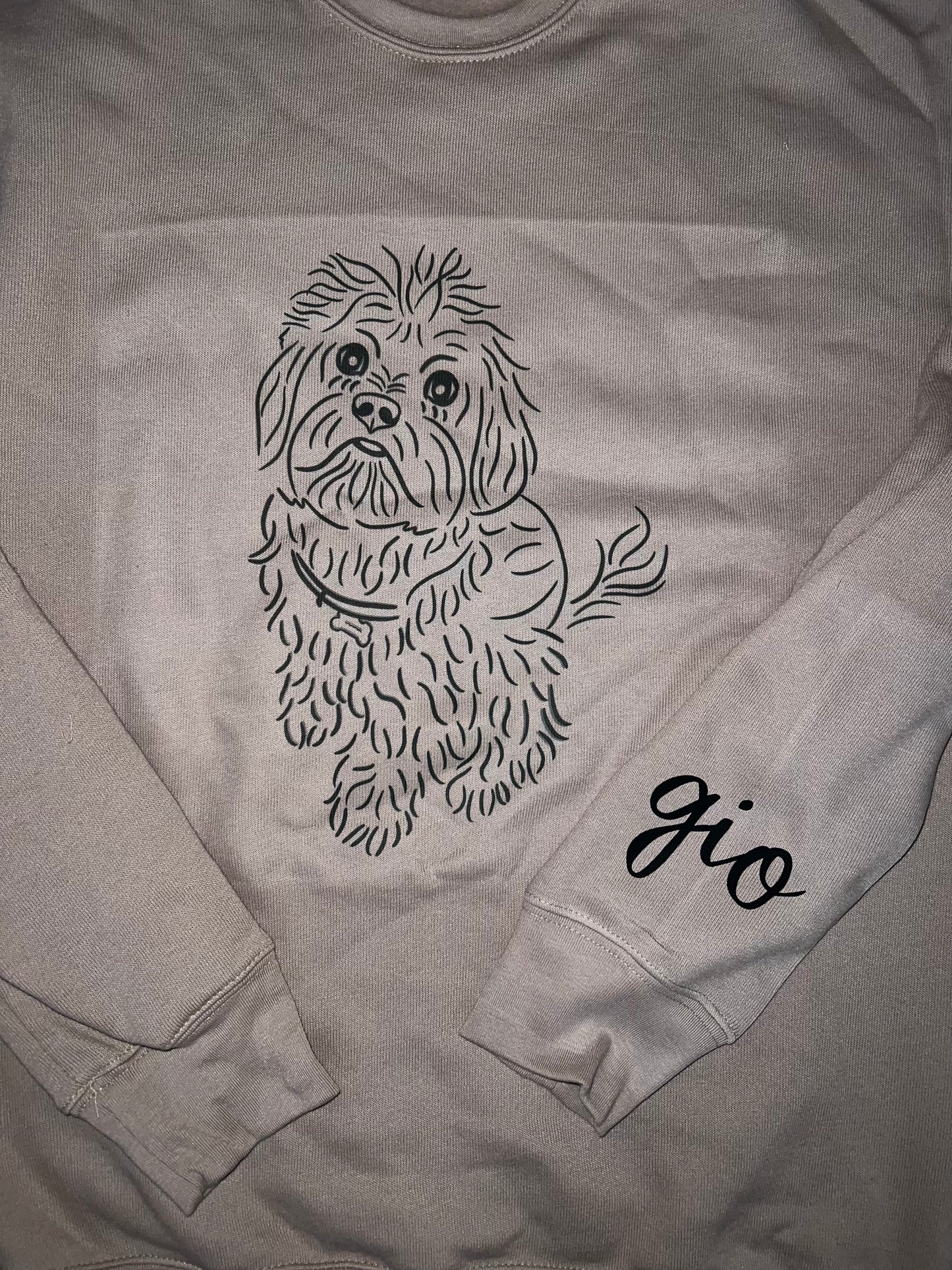 Full body pet portrait crewneck