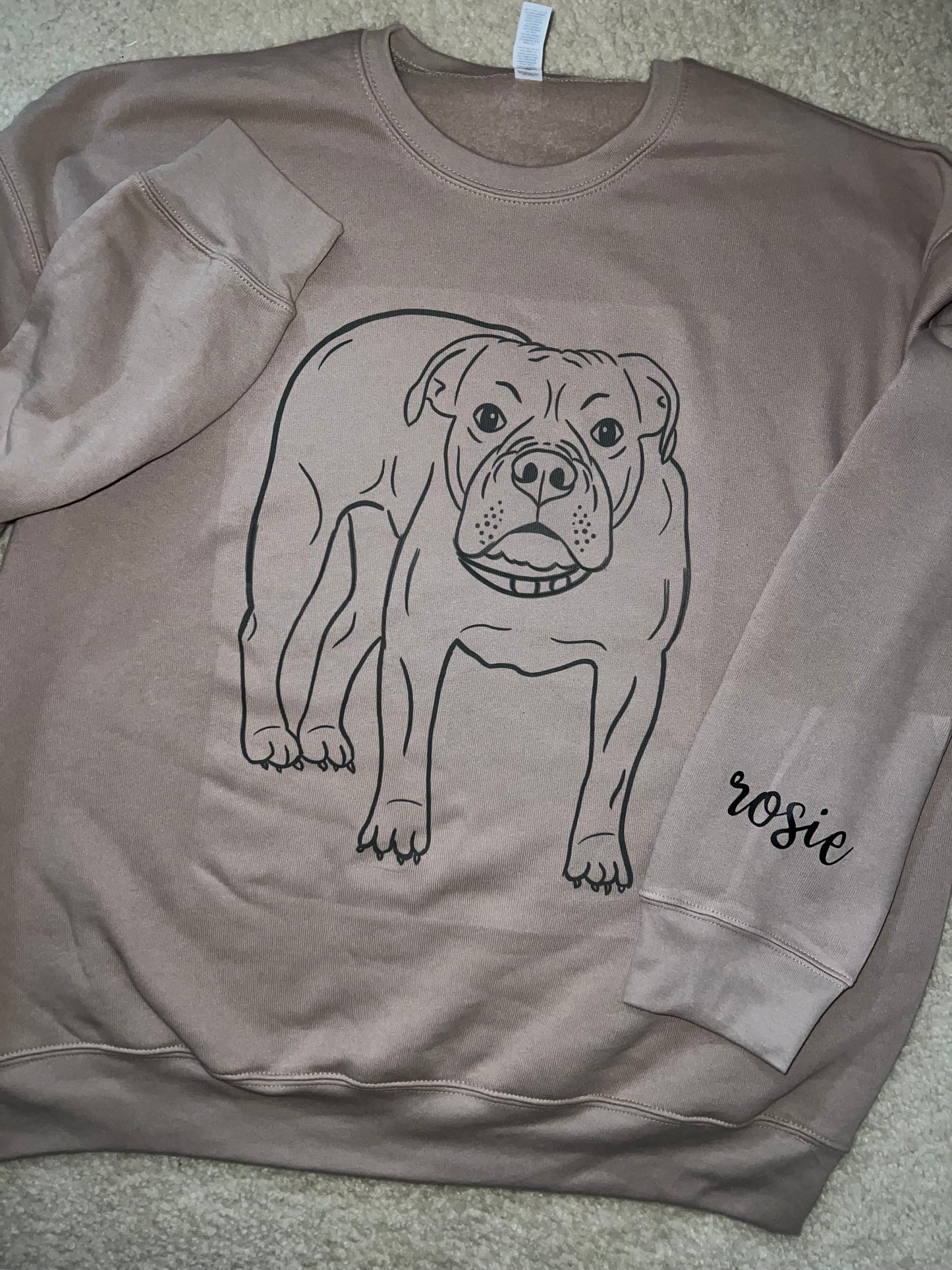 Full body pet portrait crewneck