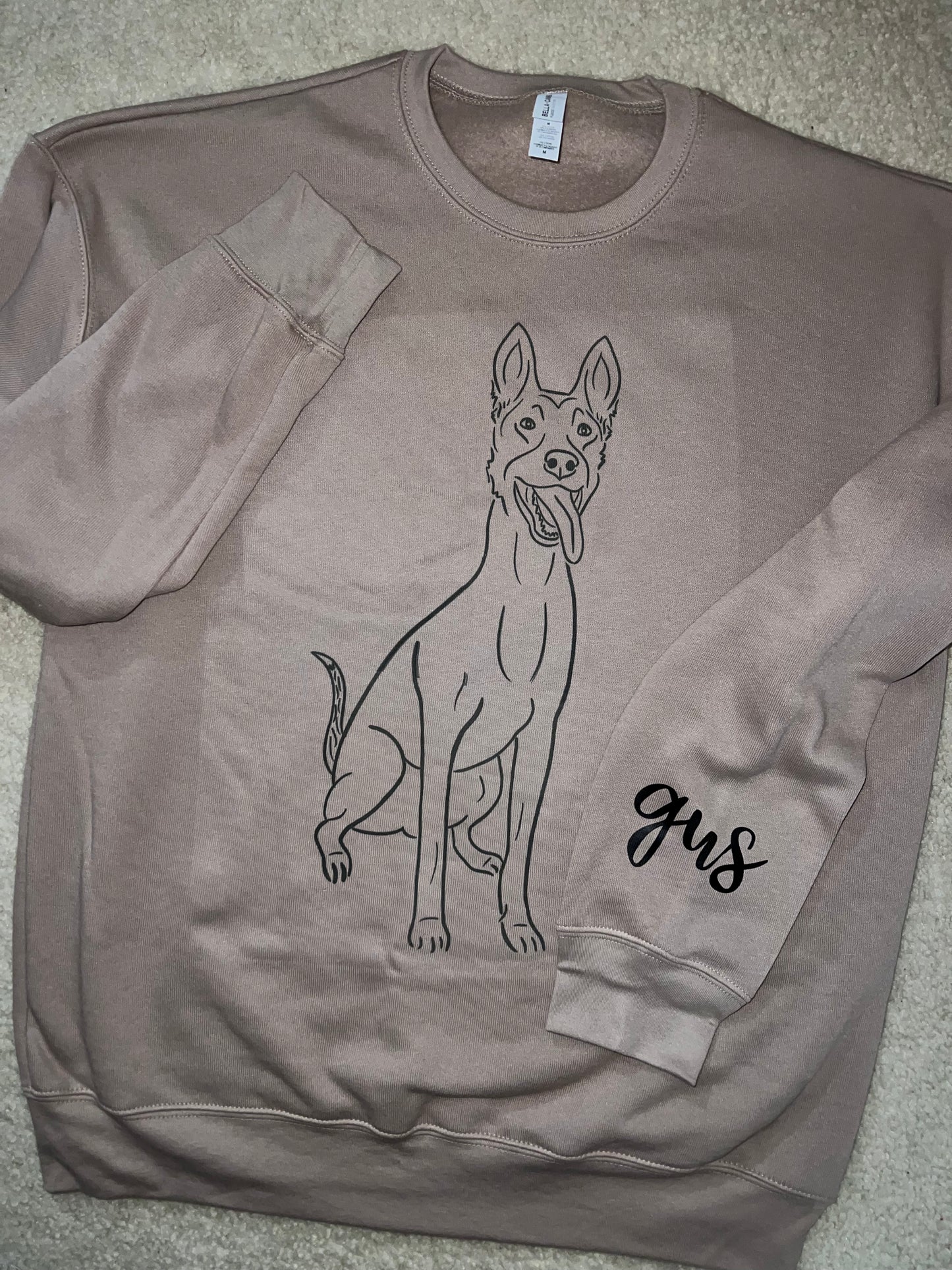 Full body pet portrait crewneck