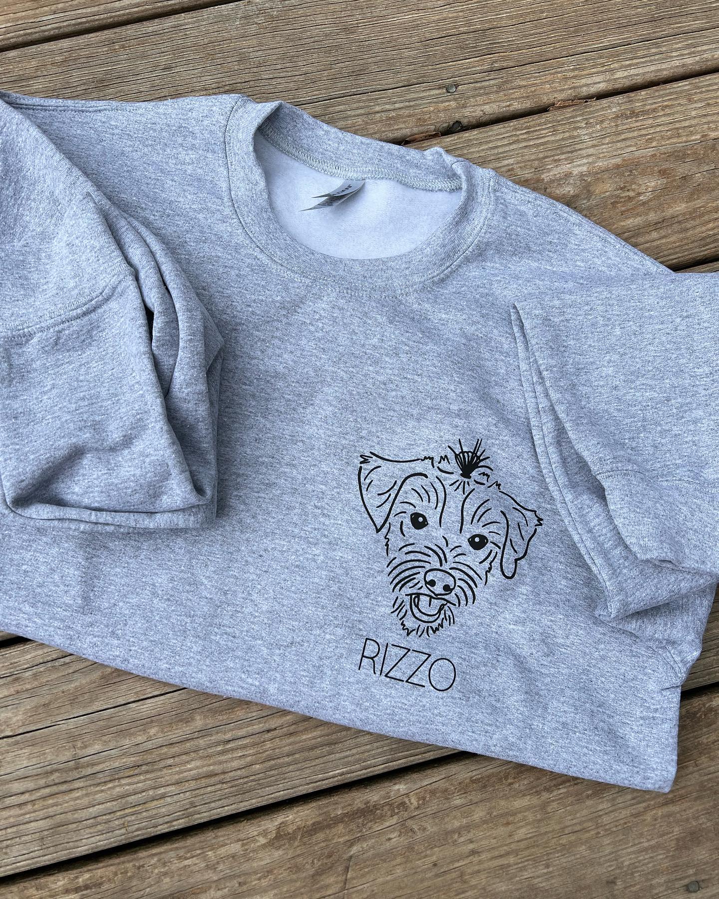 Custom Pet Portrait Crewneck Sweatshirt