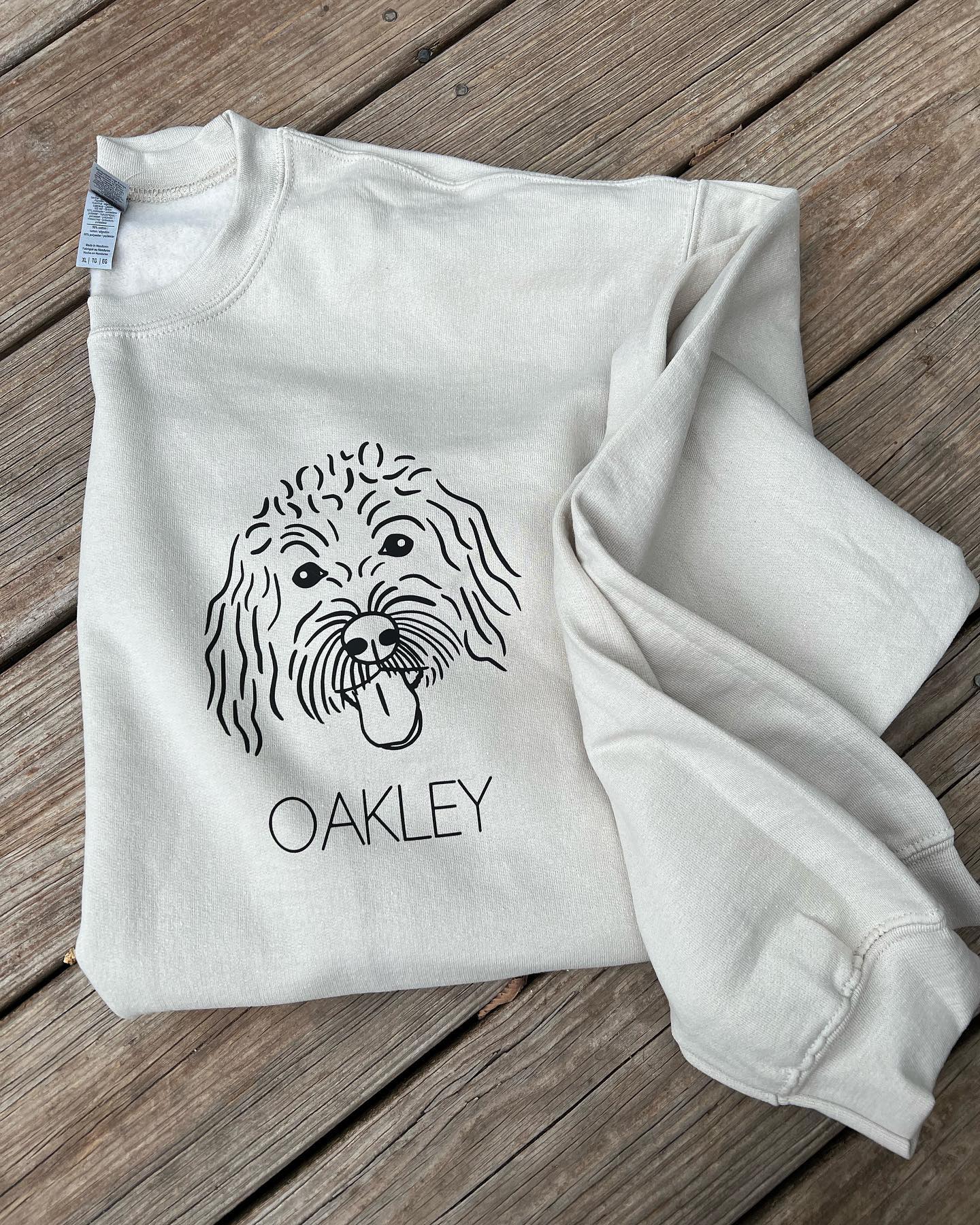 Custom Pet Portrait Crewneck Sweatshirt