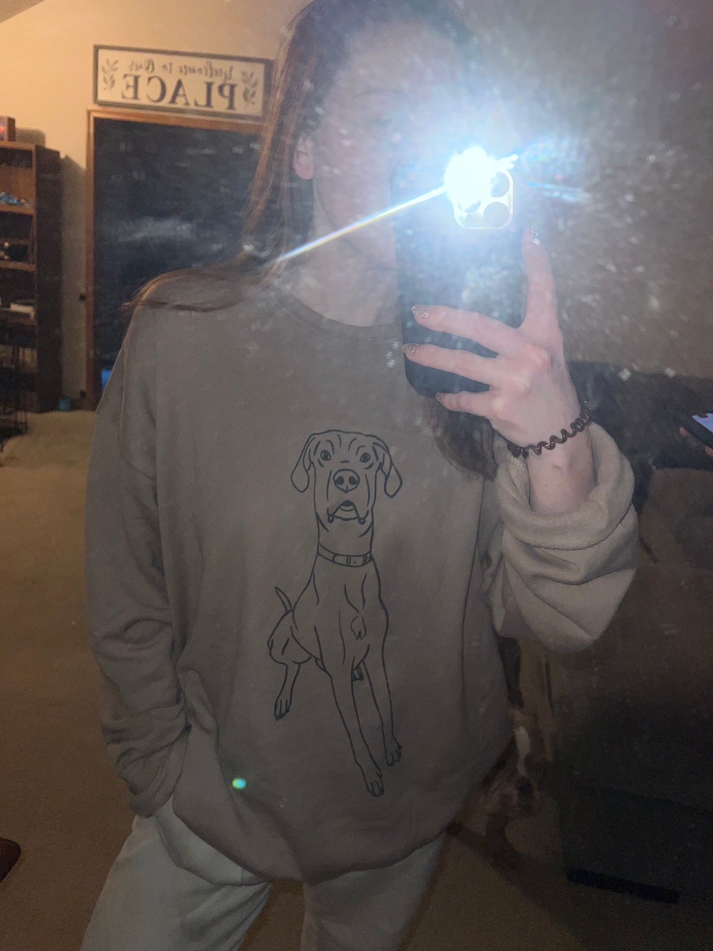 Full body pet portrait crewneck